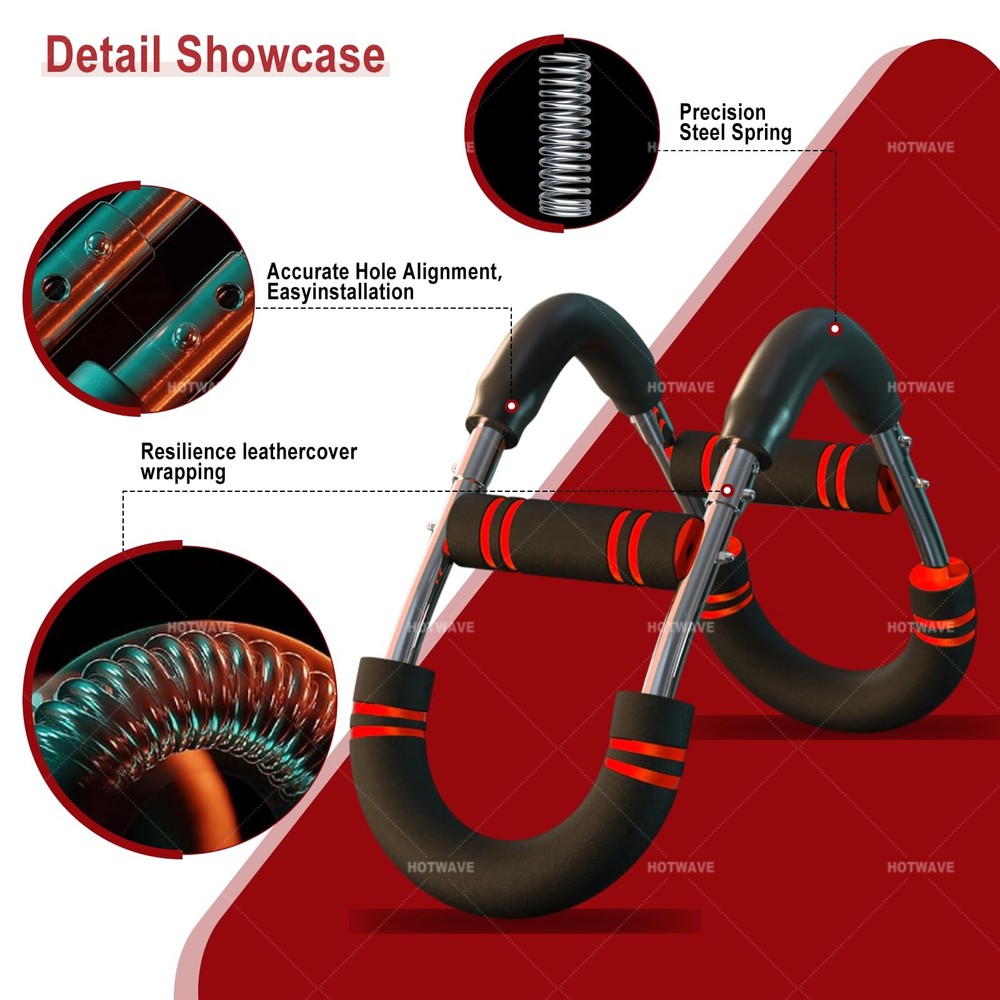 HOTWAVE Twister Arm Exerciser,Adjustable Spring Workout Bar, Forearm Triceps ...
