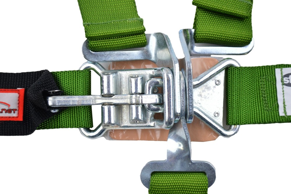 UNIVERSAL QUARTER MIDGET 5 POINT RACE HARNESS WRAP / BOLT LIME GREEN