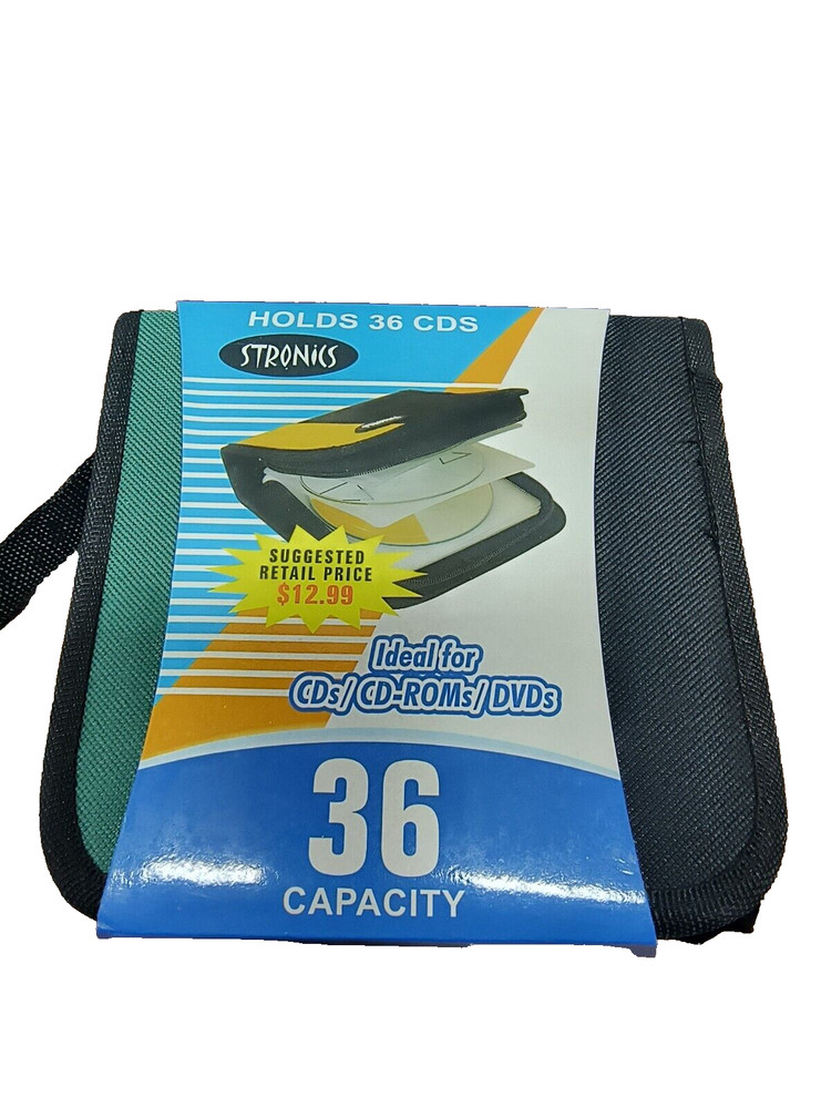 CD STRONICS - CD/DVD (36) Capacity Classic  (Black/Green)