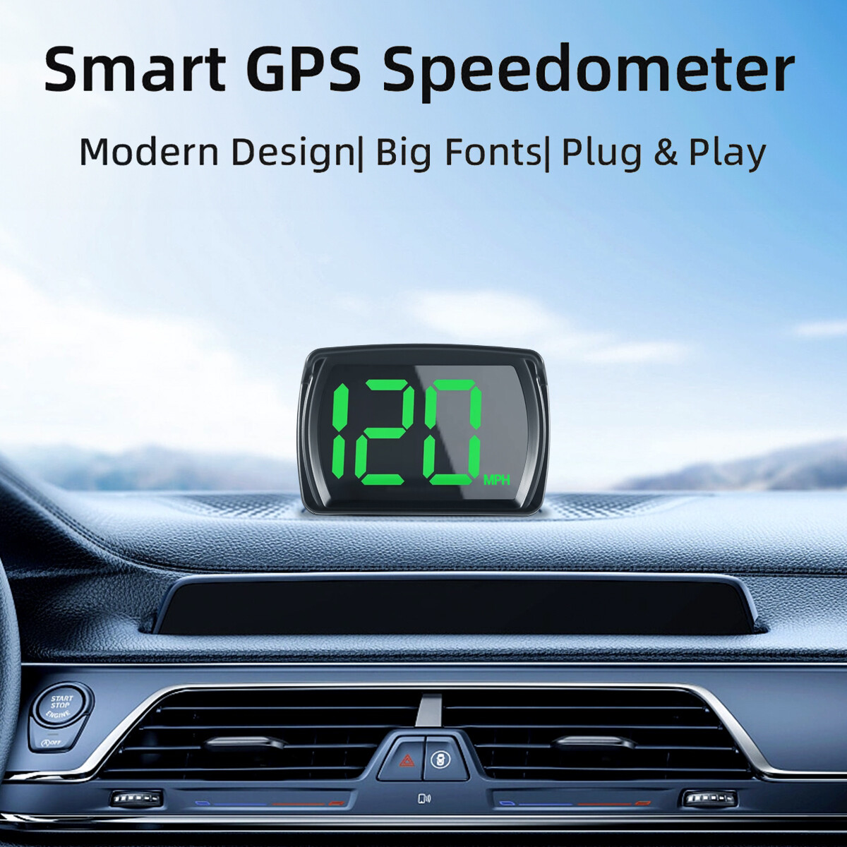 Digital GPS Speedometer HUD Car Truck Motorcycle Head Up Display Odometer MPH