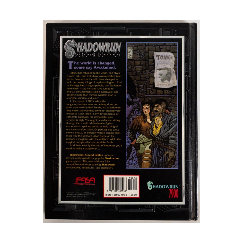 FASA Shadowrun Shadowrun (2nd Ed) HC Fair+