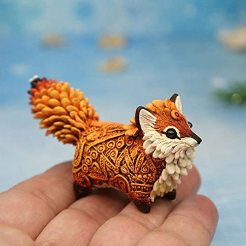 Fox Totem Statue Gift for Friends Animal Resin Crafts Ornaments Sculpture