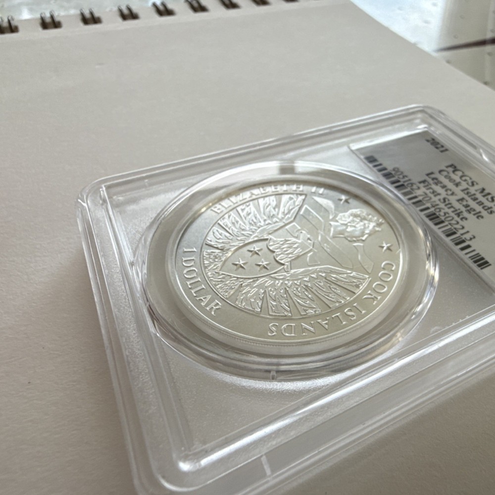 2021 Cook Islands Legacy Eagle Silver $1 PCGS MS70 First Strike