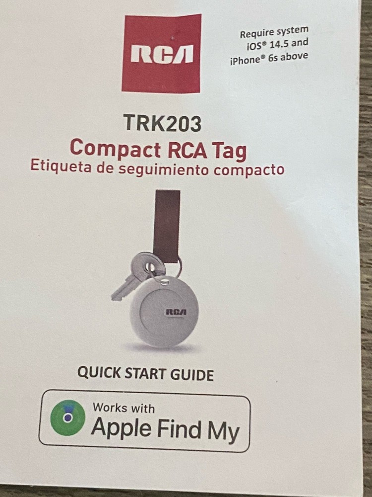 2-Pack: RCA Apple Compatible Bluetooth Trackers Untested