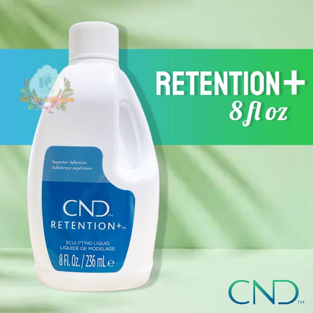 Creative CND Nail RETENTION+ Plus Liquid Monomer 8 oz + Warm Pink Powder 3.7 oz