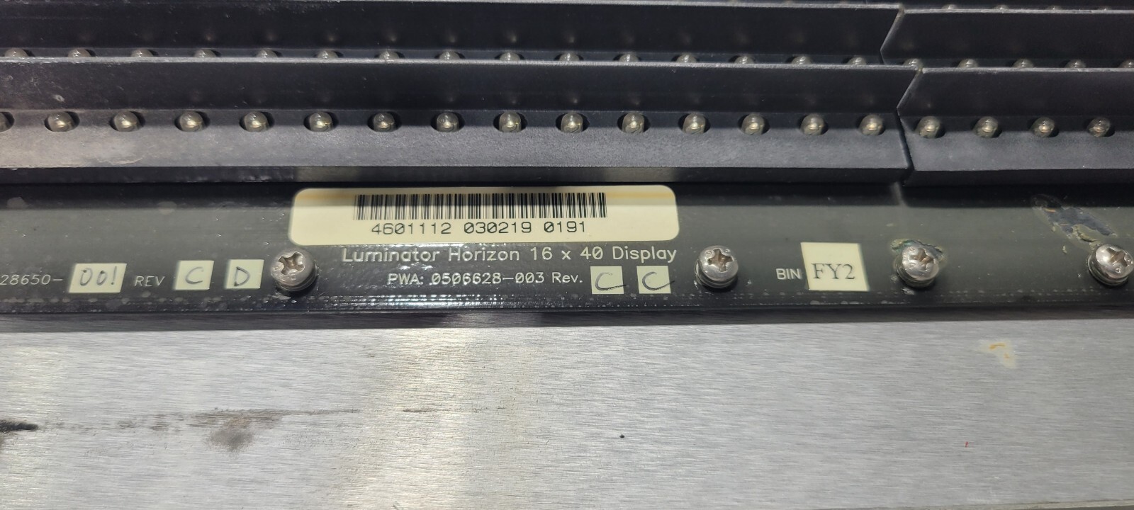 LUMINATOR 16x40 Front HORIZON DISPLAY 506741001 LED TRANSIT BUS SIGN