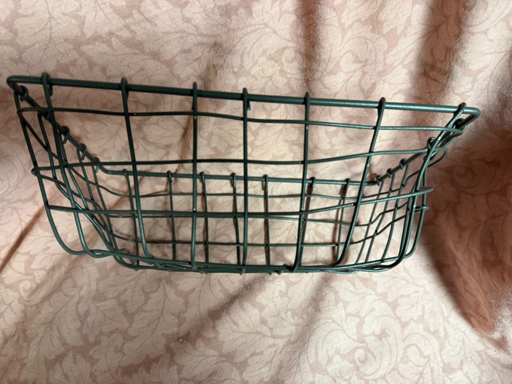 Primitive Free Form Wire 11" Basket Rectangular Industrial Farmhouse Style