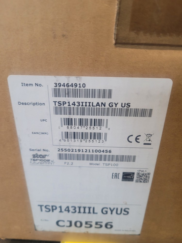 NEW STAR TSP100III FuturePRNT Network Thermal Receipt Printer With Data Cable