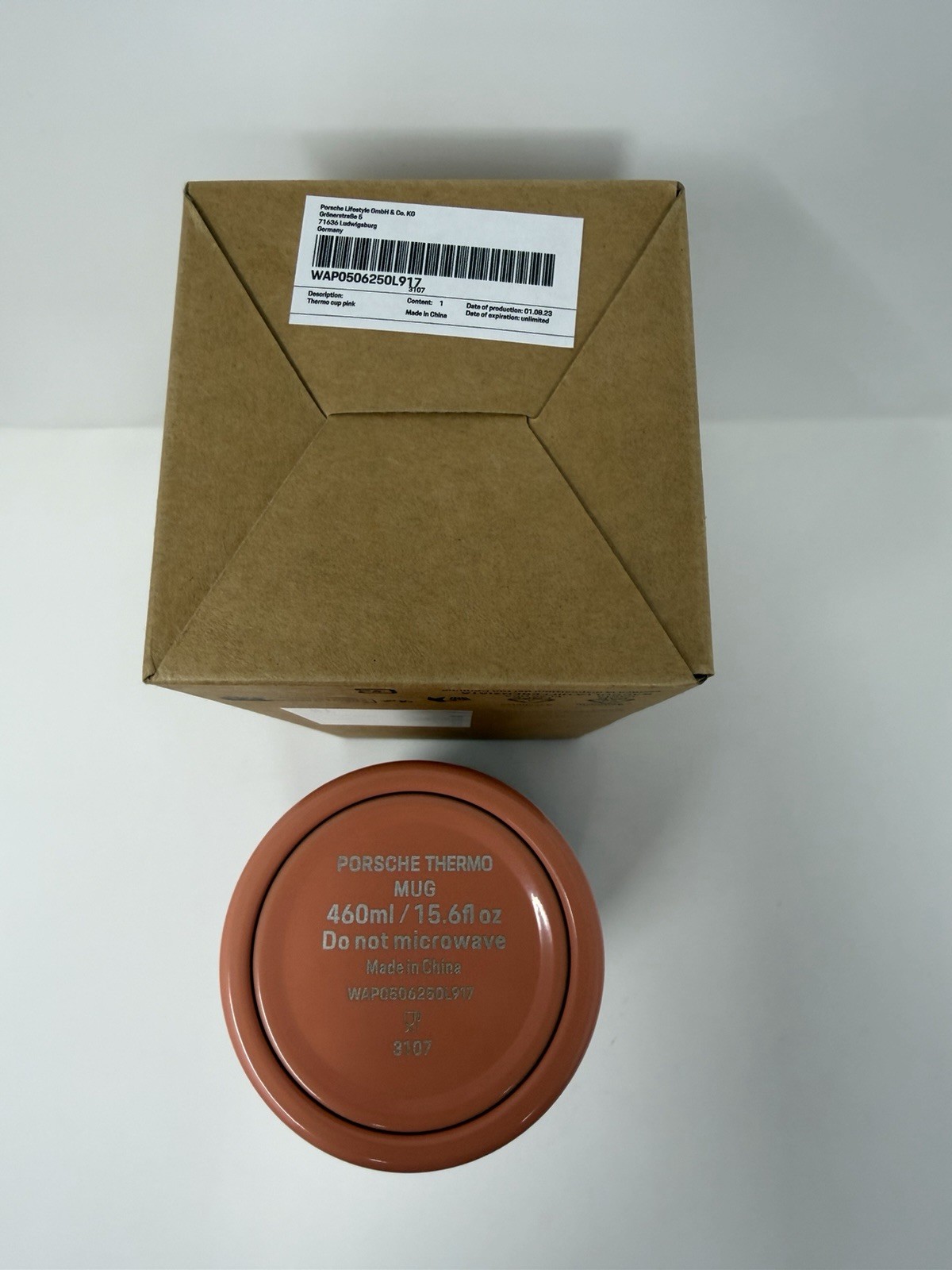 Genuine Porsche Thermal Mug Pink Pig WAP0506250L917 same day free shipping