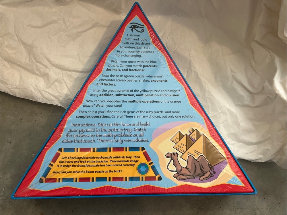 Five 2 Sided MATH Pyramid Puzzles Math and Logic, Educational Learn