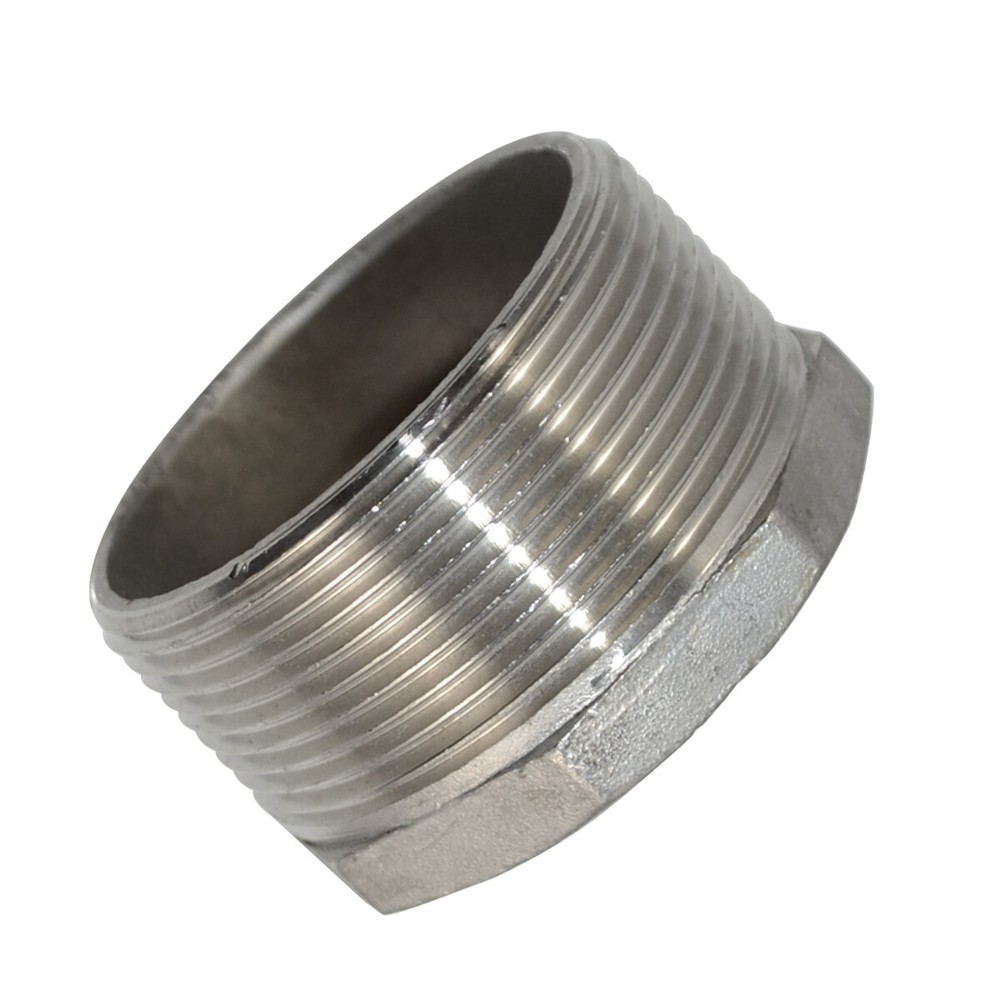2" to 1-1/2" NPT threaded SS 304 HEX Reducing bush Pipe Reducer Fitting Adapter