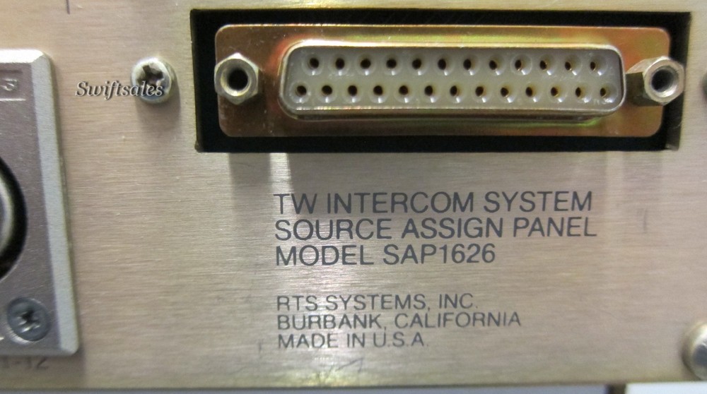 RTS Systems / Telex - SAP-1626 Source Assign Panel - Cleaned & Working - #1
