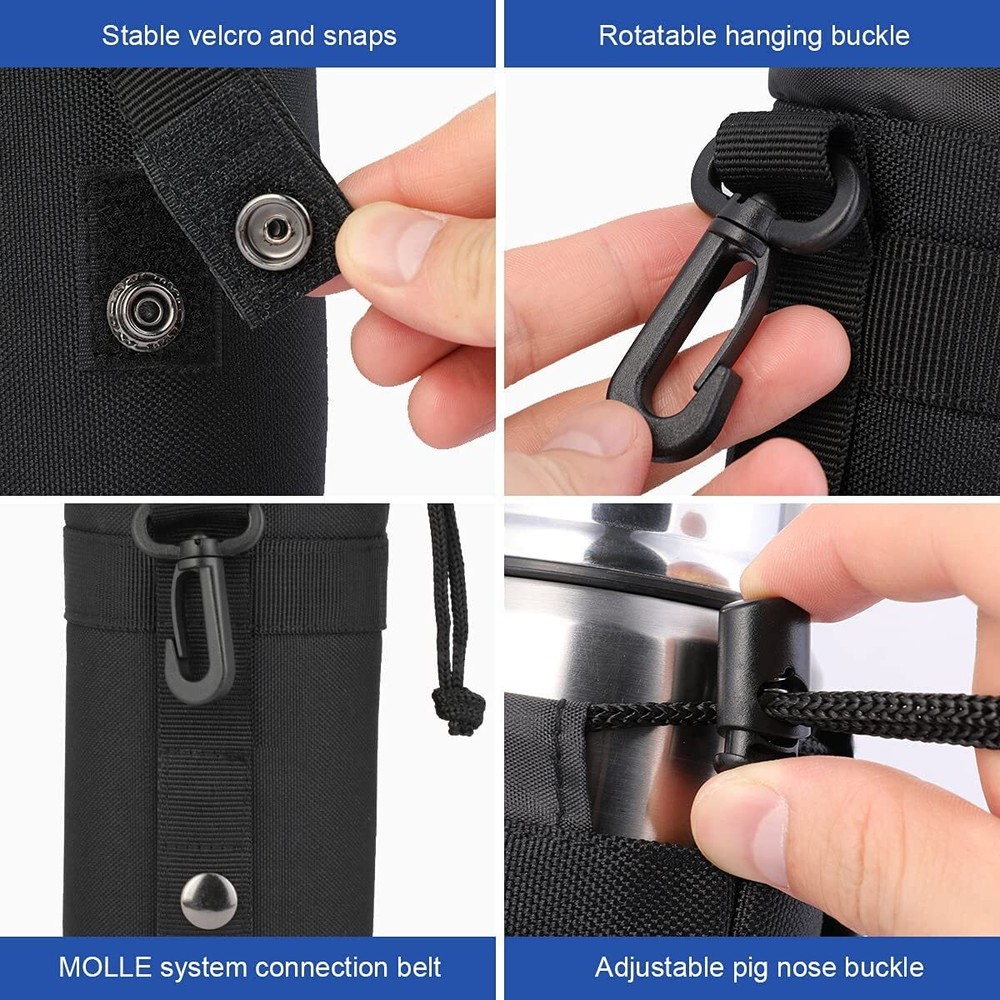 Tactical Adjustable Water Bottle Pouch Foldable MOLLE Water Bottle Holder Pack