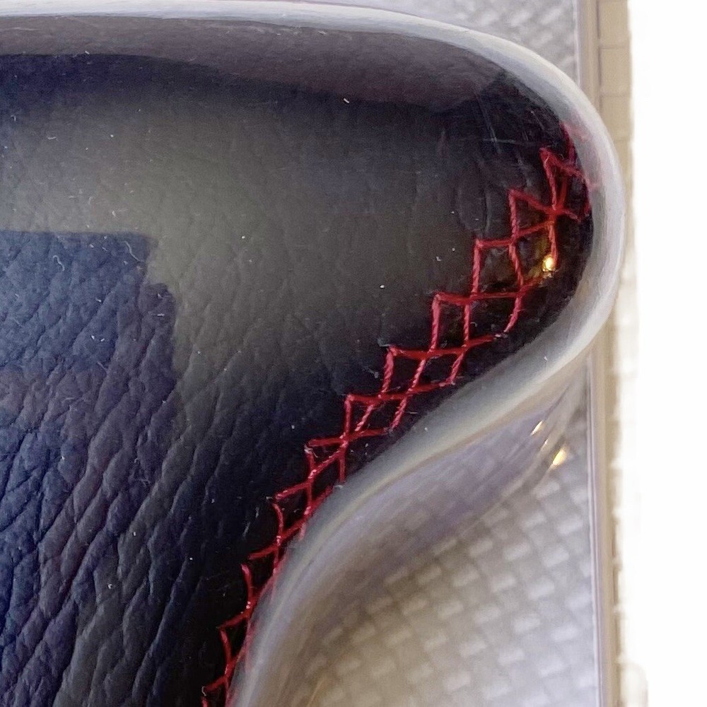 Universal Automatic Shift Knob Replacement W/ Release Button Black W/ Red Stitch