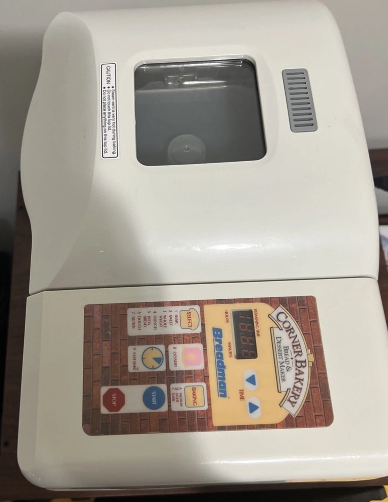 Tested Breadman TR888 Corner Bakery 2lb Programmable Bread + Dessert Maker
