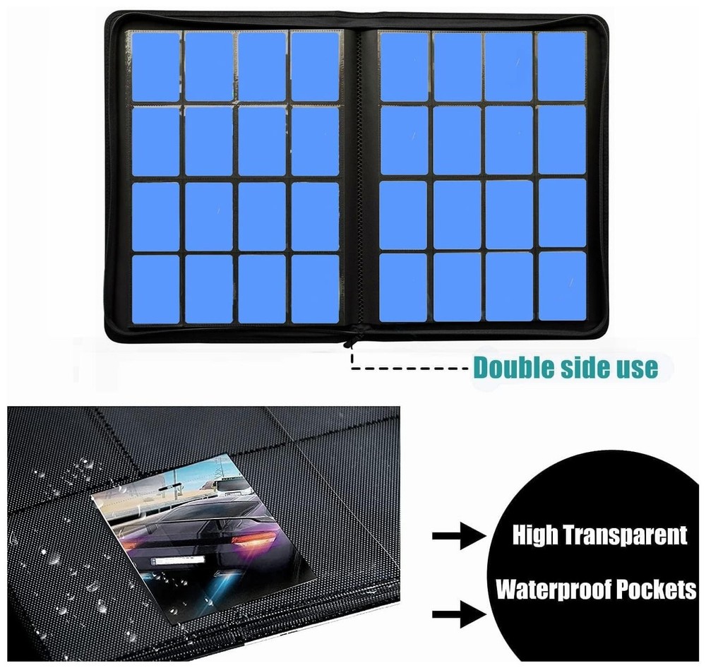 Premium 1664 Cards Capacity Binder,16 Pocket Ringless Side-Loading Trading Card