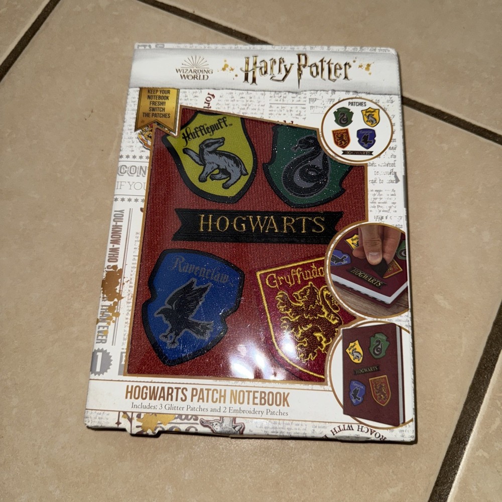 WIZARDING WORLD HARRY POTTER HOGWARTS PATCH NOTEBOOK New Gift