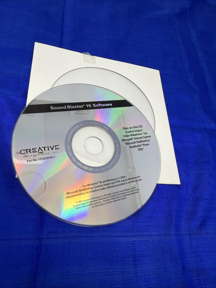 Creative Labs Sound Blaster 16 Software CD-ROM Windows 95 3.1/DOS