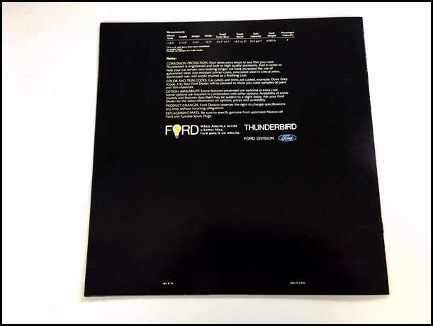 1977 Ford Thunderbird 12-page Vintage Original Car Sales Brochure Catalog