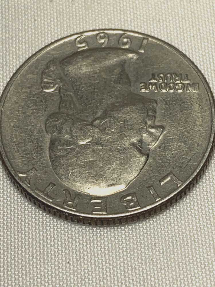 1965 quarter p mint mark error