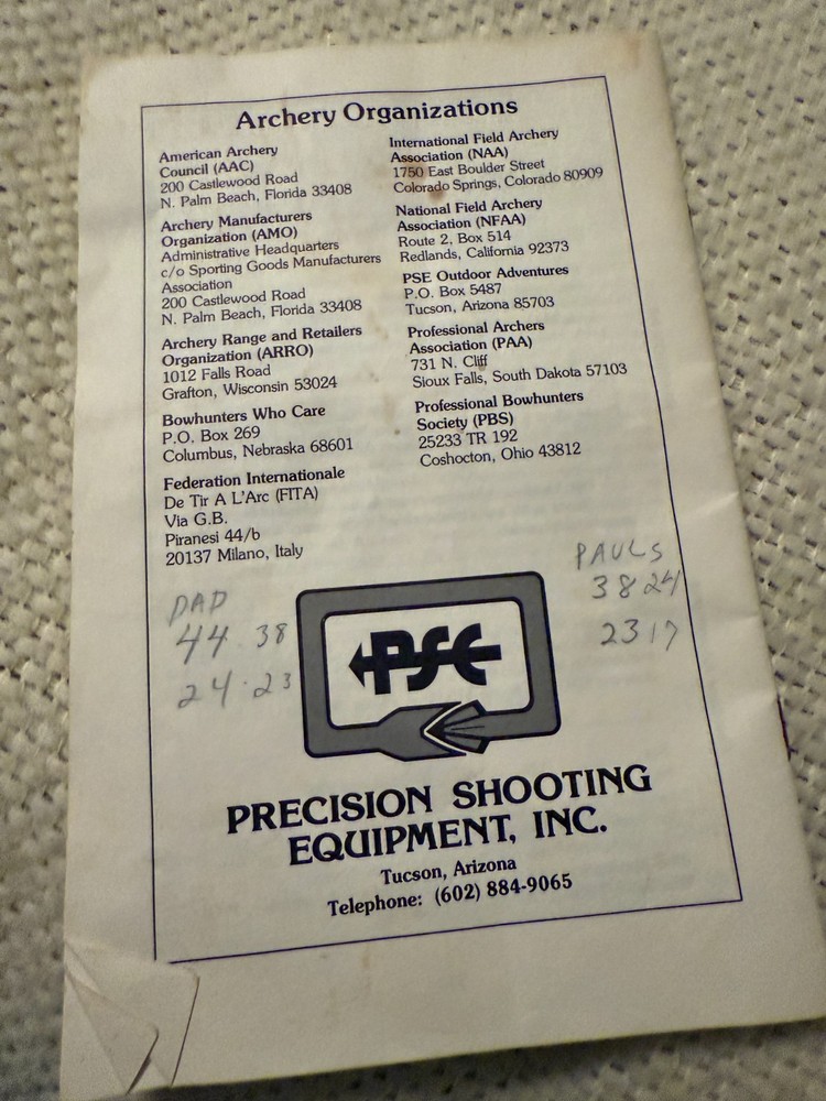 PSE Archery Phaser, Viper, Laser Owner's Manual