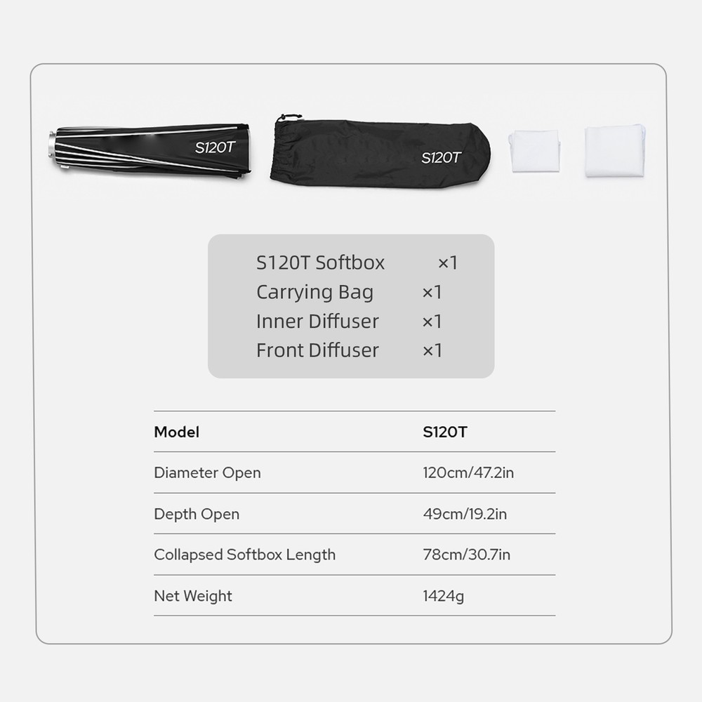 Godox S85T Professional Foldable Softbox Quick Release Umbrella Softbox W/ Diffu