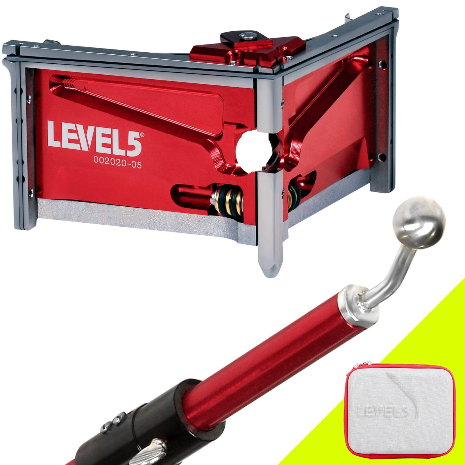 LEVEL5 Drywall Tools - 4" Corner Finisher (Angle Head) + 54" Handle | 4-535