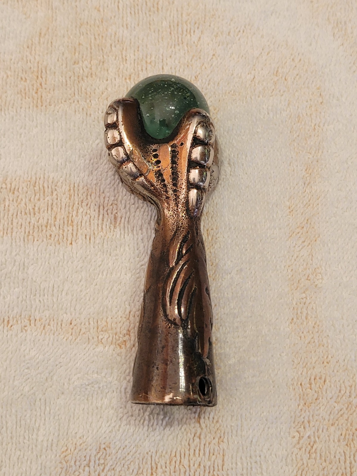 Vintage Claw Iron Furniture Foot with Glass Ball.