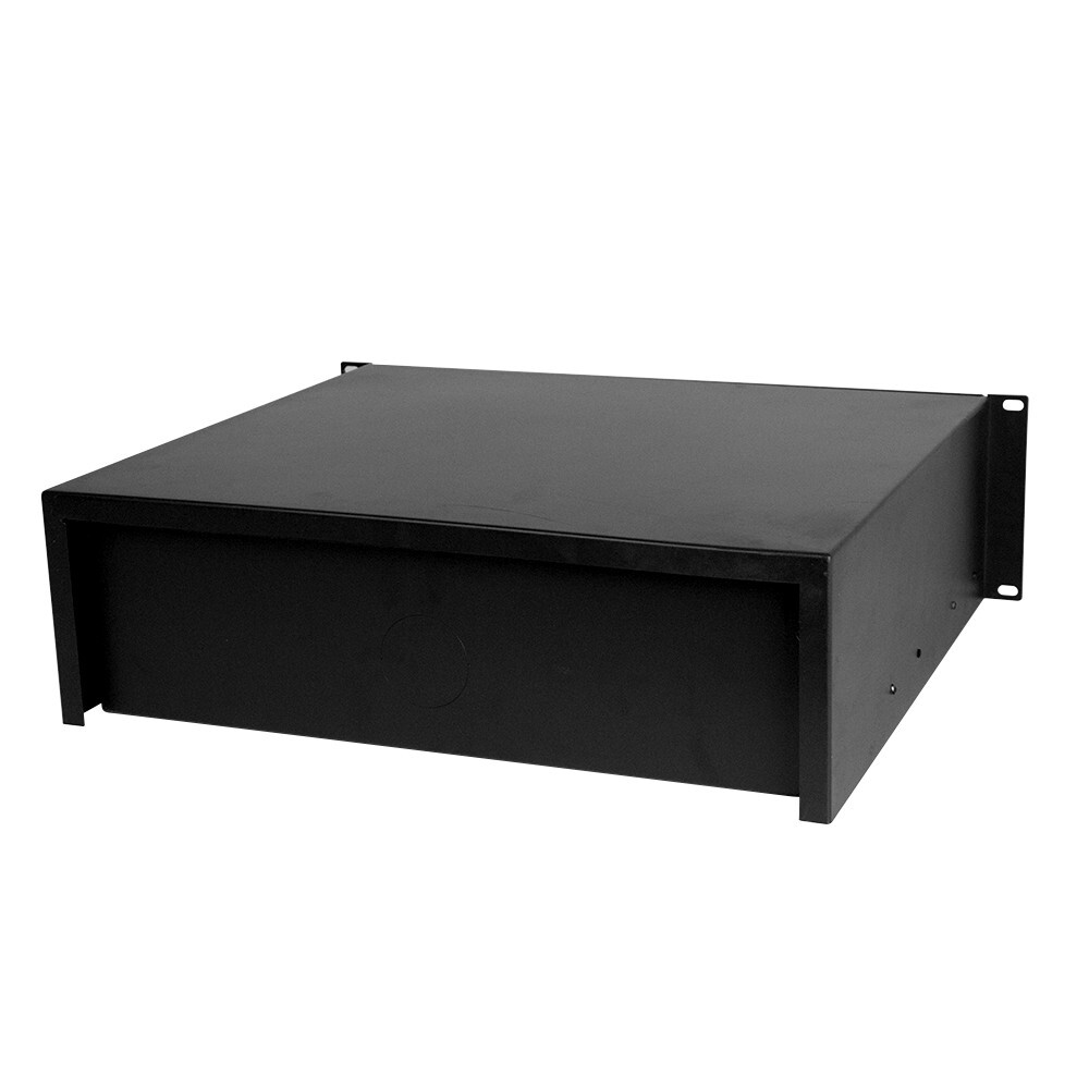 *OPEN BOX* Royal Racks™ 3U Locking Drawer for Component Rack (Black)
