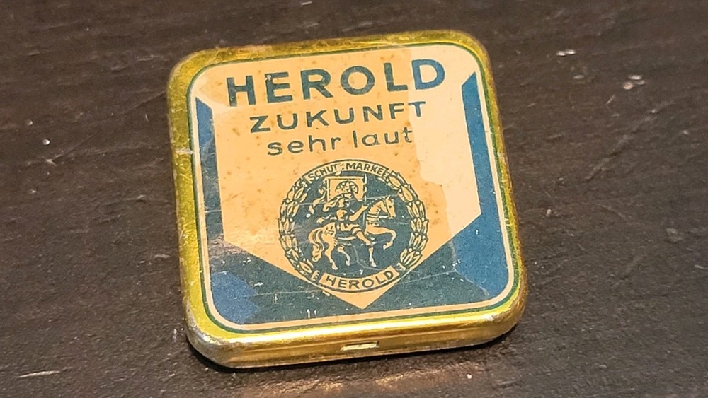 Herold Gramophone phonograph needle Tin - Empty