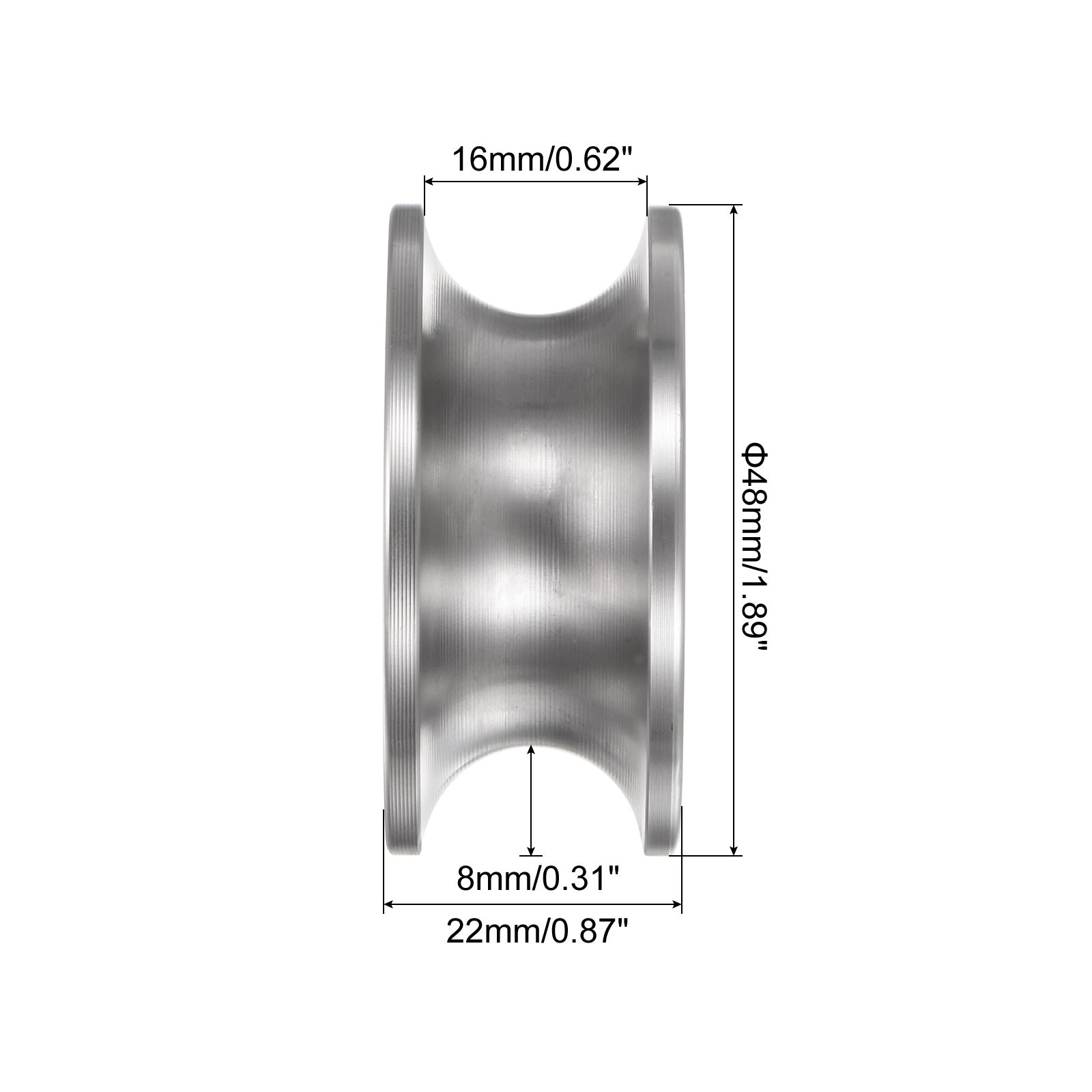 2sets U Groove Track Wheel 1.89" 304 Stainless Steel Sliding Gate Rollers