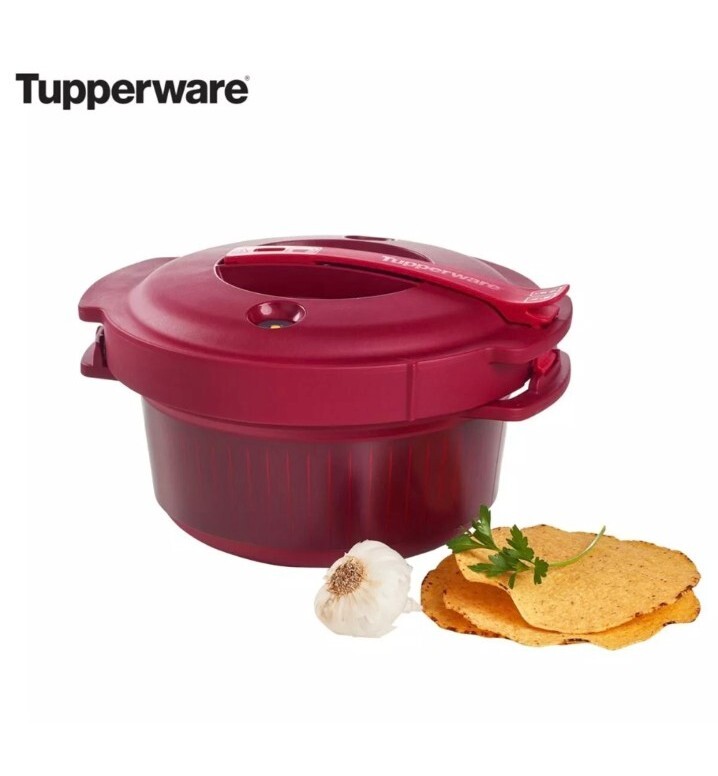 Tupperware Microwave 2-Quart Round Pressure Cooker-NEW