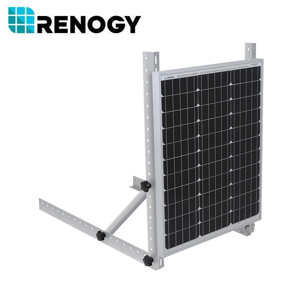 Renogy Solar Panel RV Tilt Mount Brackets Rooftop Flat Surface Adjustable Frame