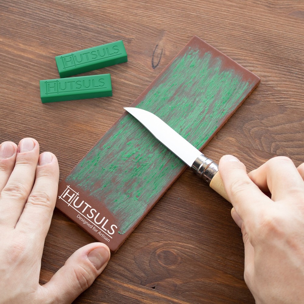 Hutsuls 2-Pack 5 Oz Green Knife Stropping Compound & Case Buffing Polishing Bars