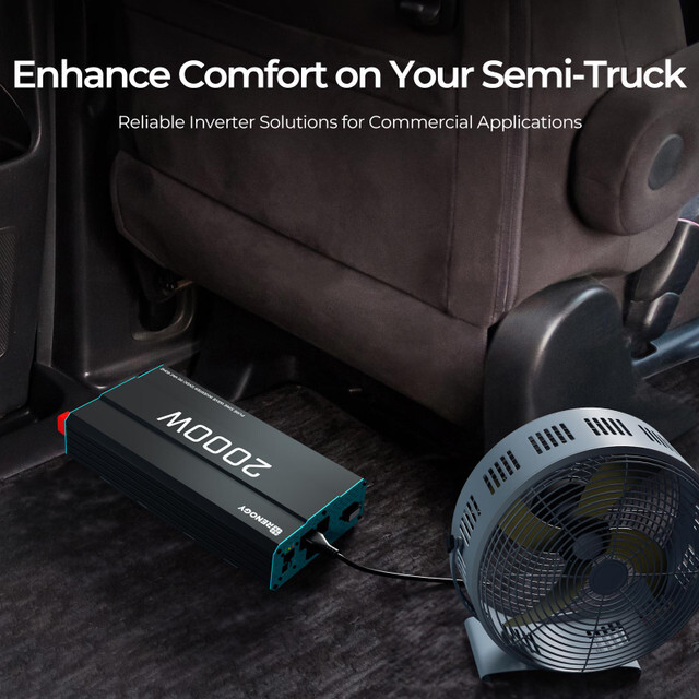 Renogy 2000W Pure Sine Wave Inverter 12V DC to 120V AC Converter Remote Control