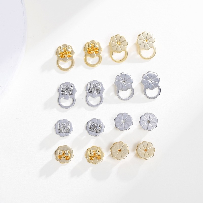 8Pcs Multifunctional Earring Lifters for Heavy Studs Secure Back for Droopy Ears