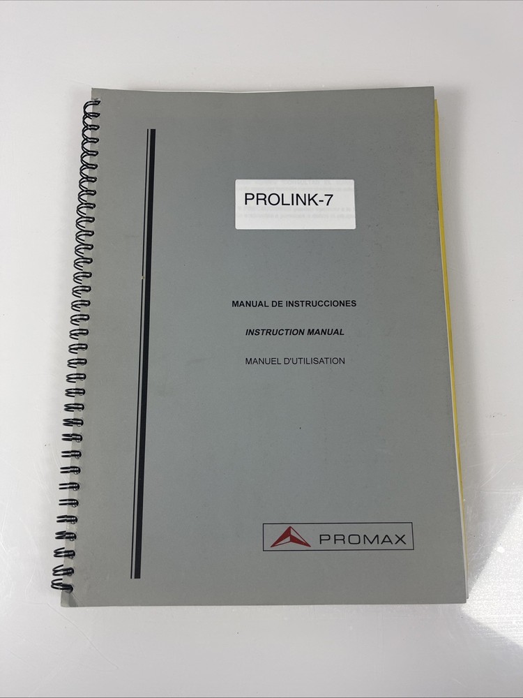Promax Prolink-7 Instruction Manual Operating Guide