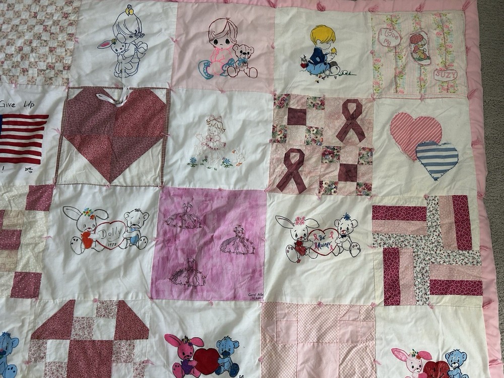 Handmade Patchwork Quilt 87x98