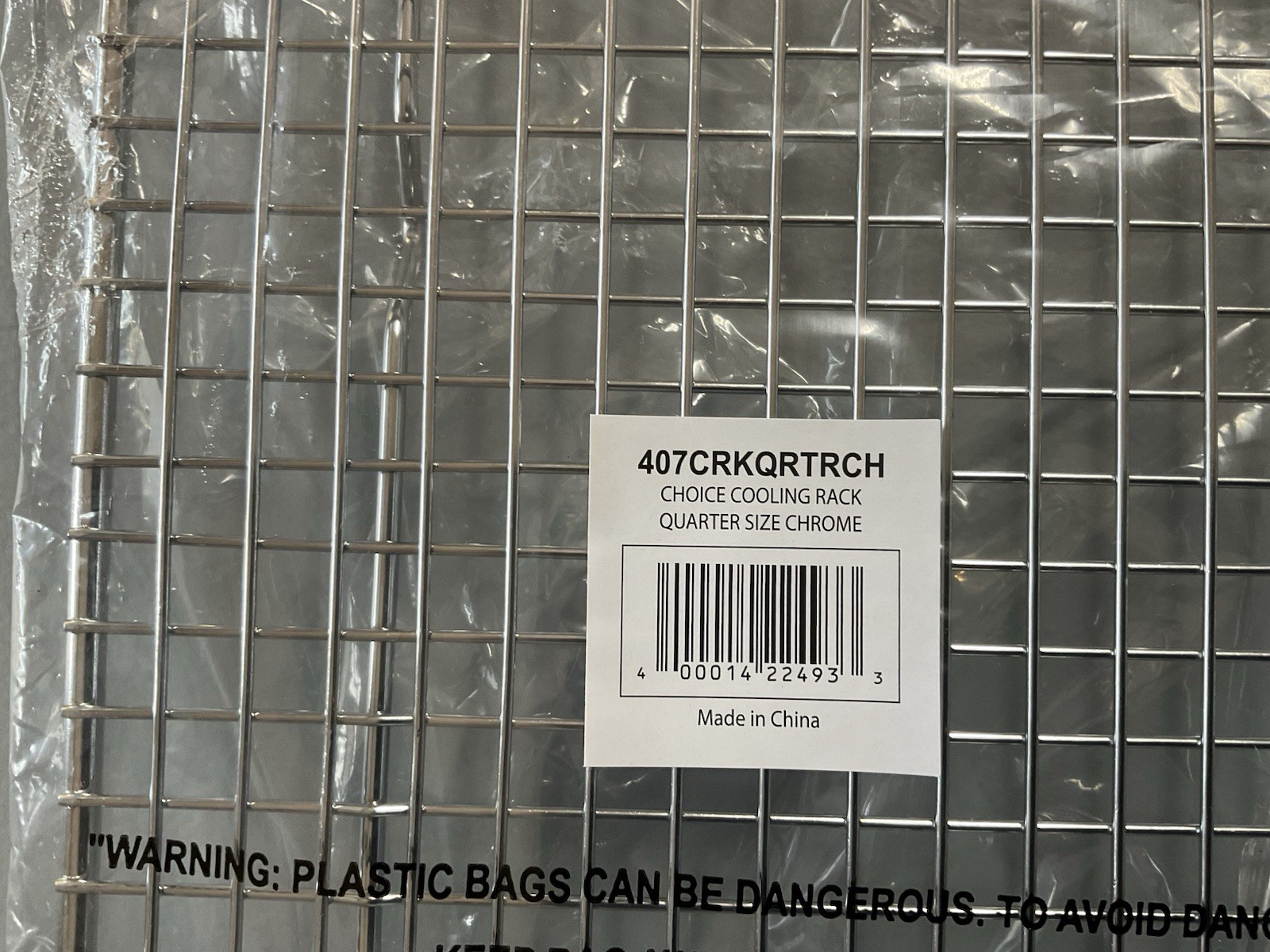 NEW - 8 1/2" x 12" Chrome Plated Footed Wire Cooling Rack for 1/4  Sheet Pan