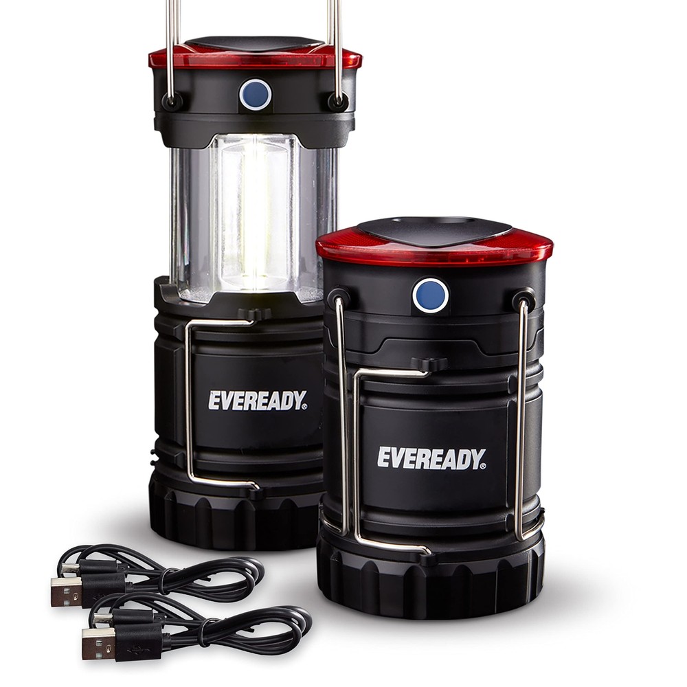 EVEREADY 360 LED Camping Lantern (2-Pack), Collapsible LED Lanterns, Rugged S...