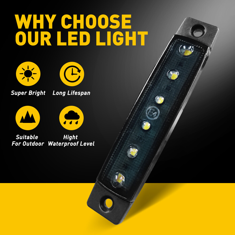 10*Smoke White LED Rock Lights For Jeep Offroad Truck Underbody Wheel Well Light