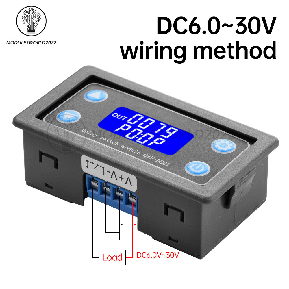DC6-30V One Way Delay Cycle Timer Relay Module Timing Control Switch QYF-DS01