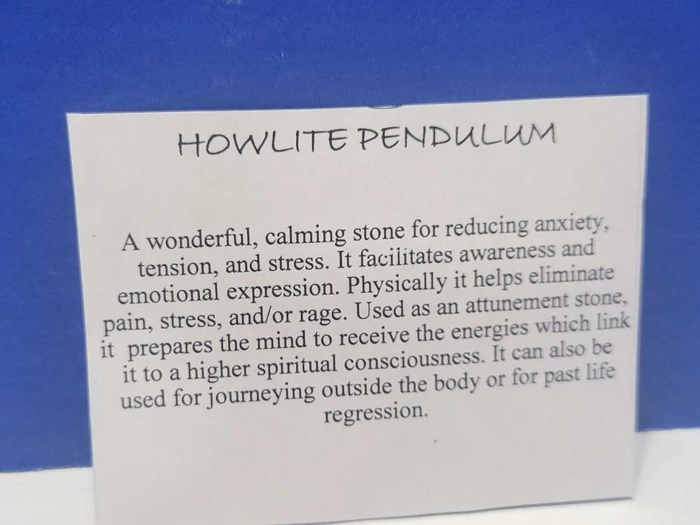 Vintage Howlite Pendulum for Dowsing