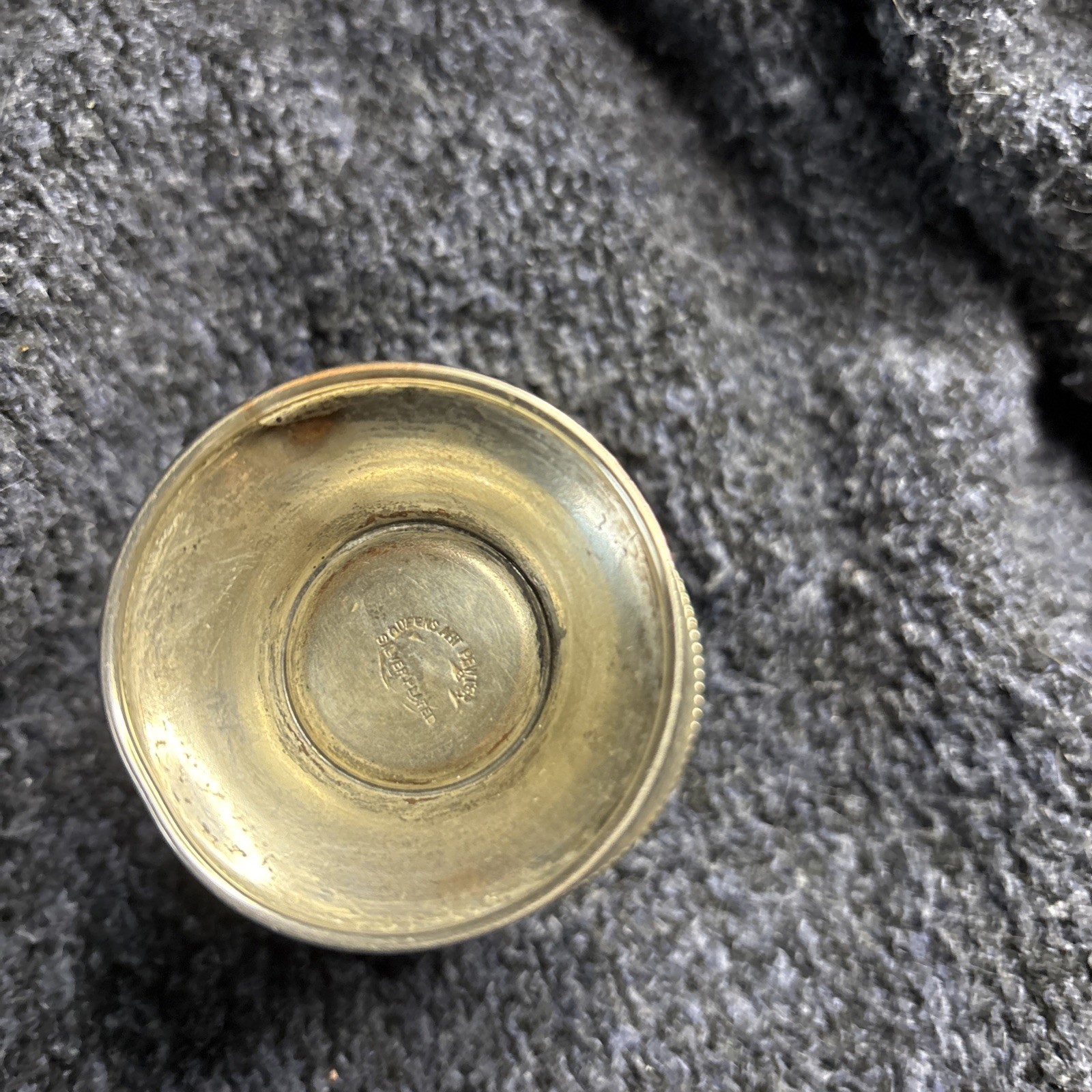 QUEENS ART Vintage. Pewter Silver Plated Toothpick Holder Made In England