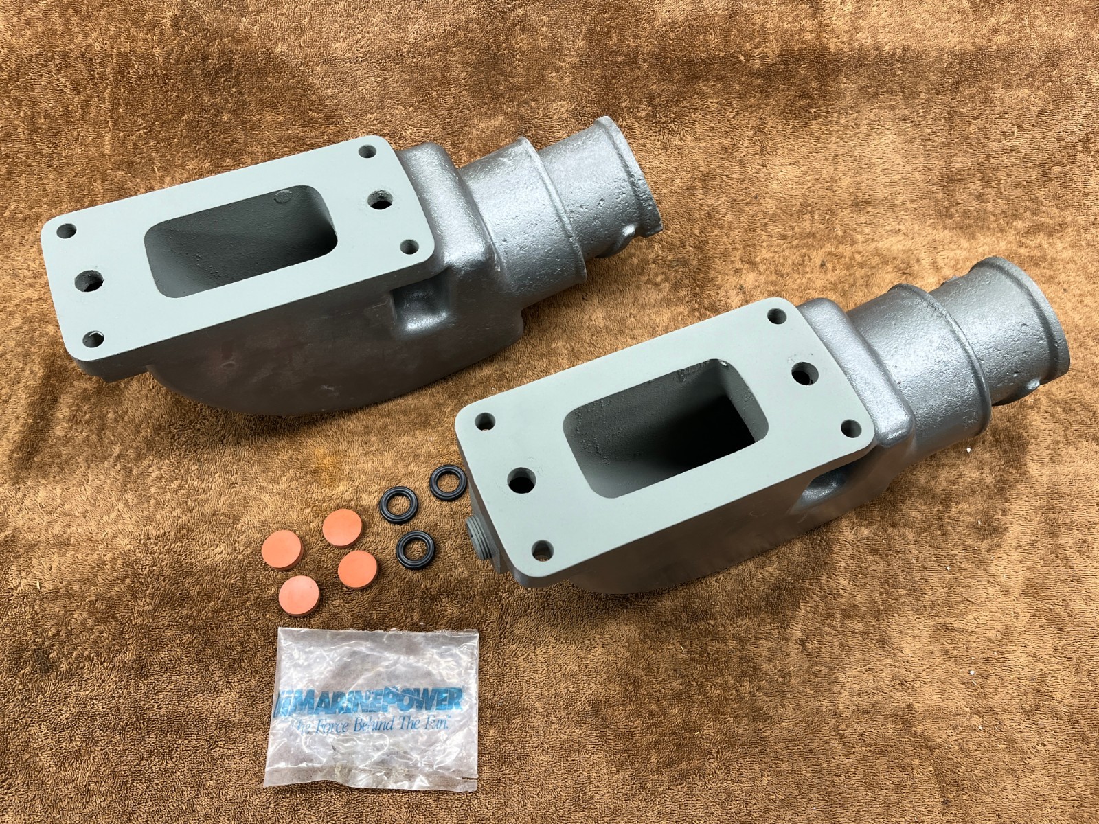 Marine Power 4.3L/262ci - 8.2L/502ci Aluminum Performance Exhaust Risers (Pair)