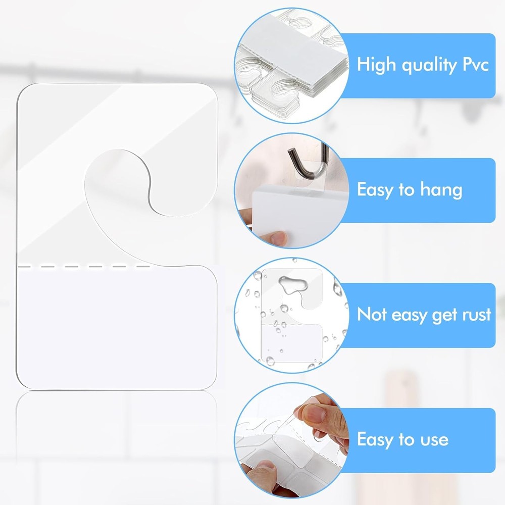 200Pcs Sticky Hang Tabs, Self Adhesive J Hook Hanging Tabs Plastic Tags...