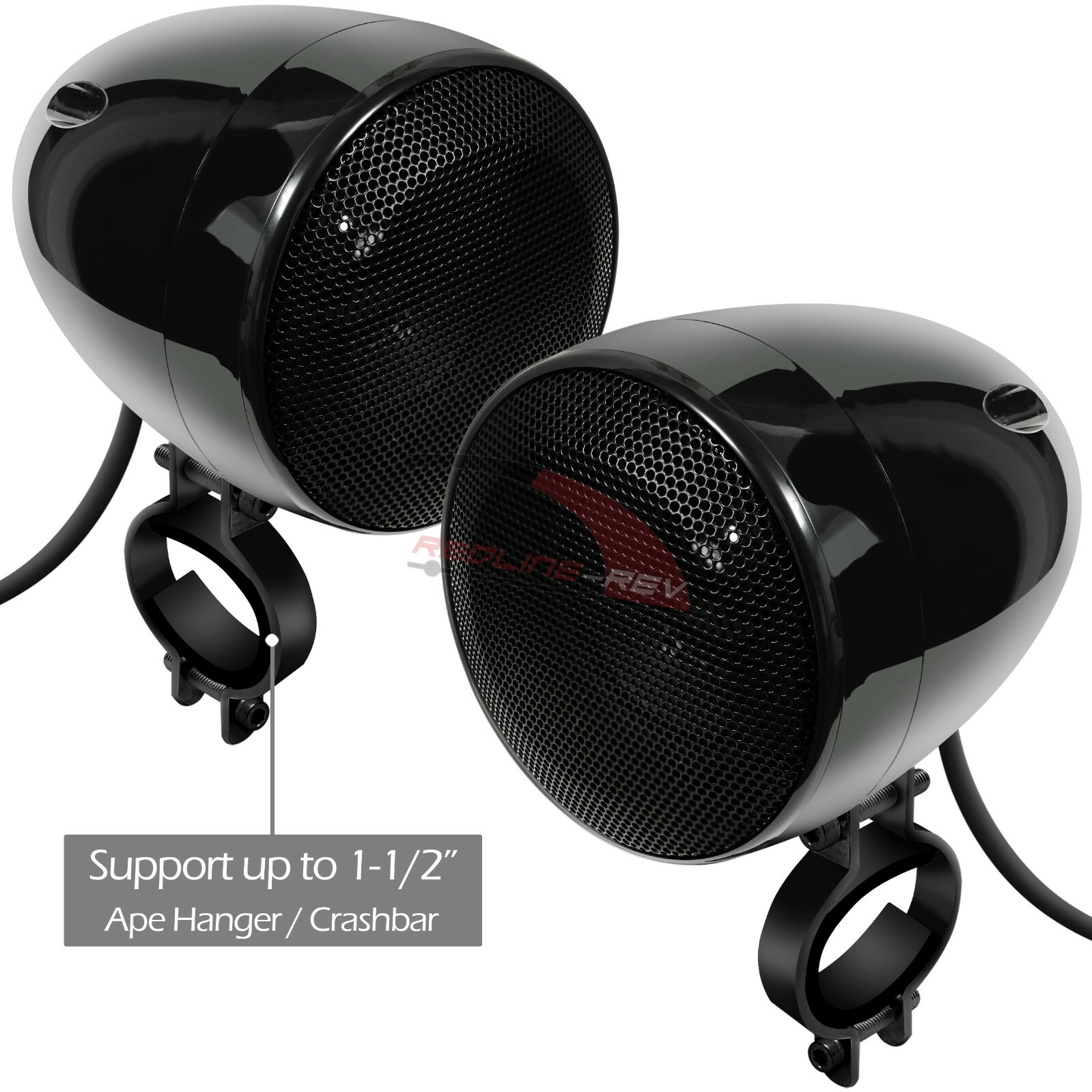 Refurbished Bluetooth Motorcycle ATV Stereo s Speakers System Audio AUX FM Radio