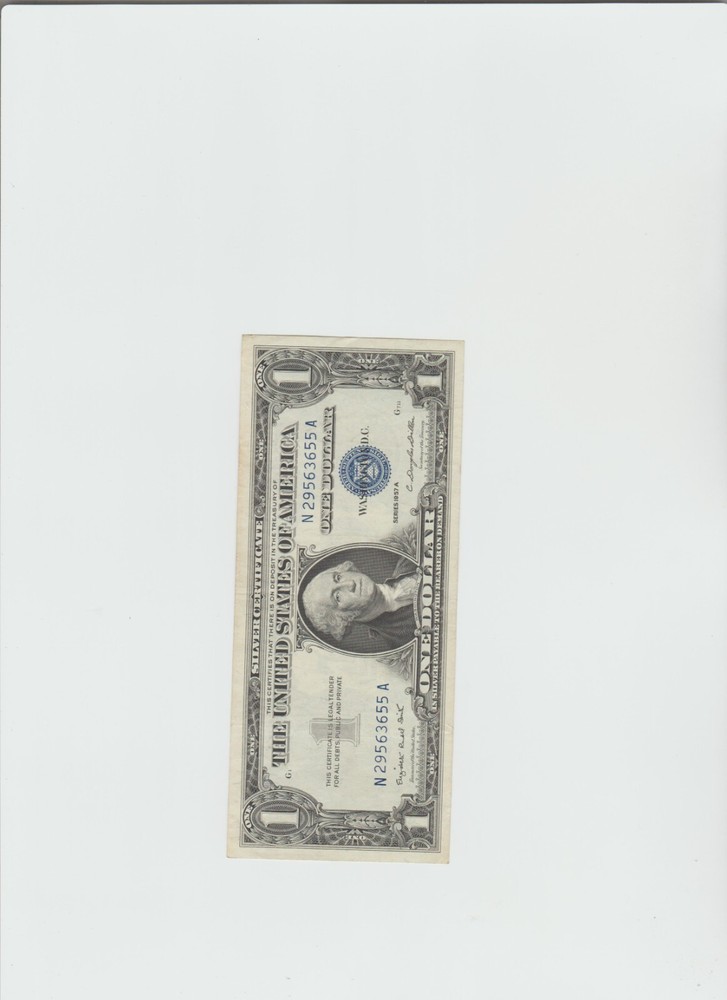 1957-A Silver Certificates in lightly circulated condition
