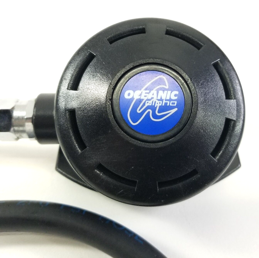 Oceanic Alpha Primary or Octo Second 2nd Stage Regulator Scuba Dive Black NICE!