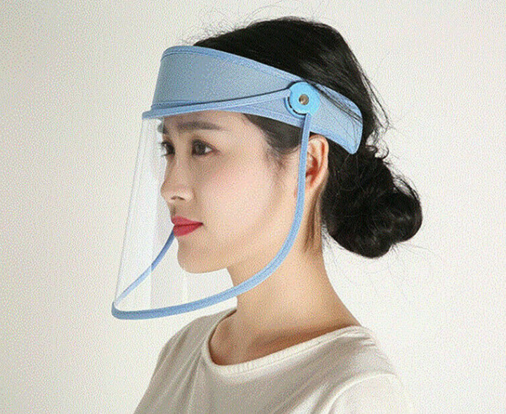 Reusable Face Shield Adjustable Flip Up Visor Whole Face Clear Dust Visor 2 PCS